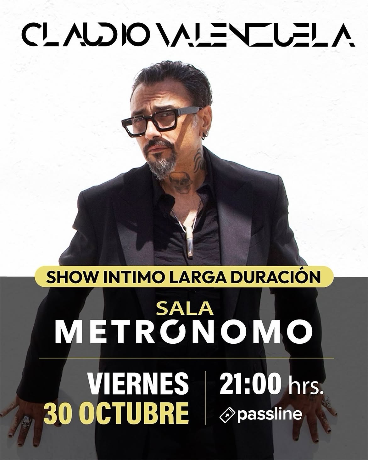 Claudio Valenzuela anuncia show de larga duración en Metrónomo